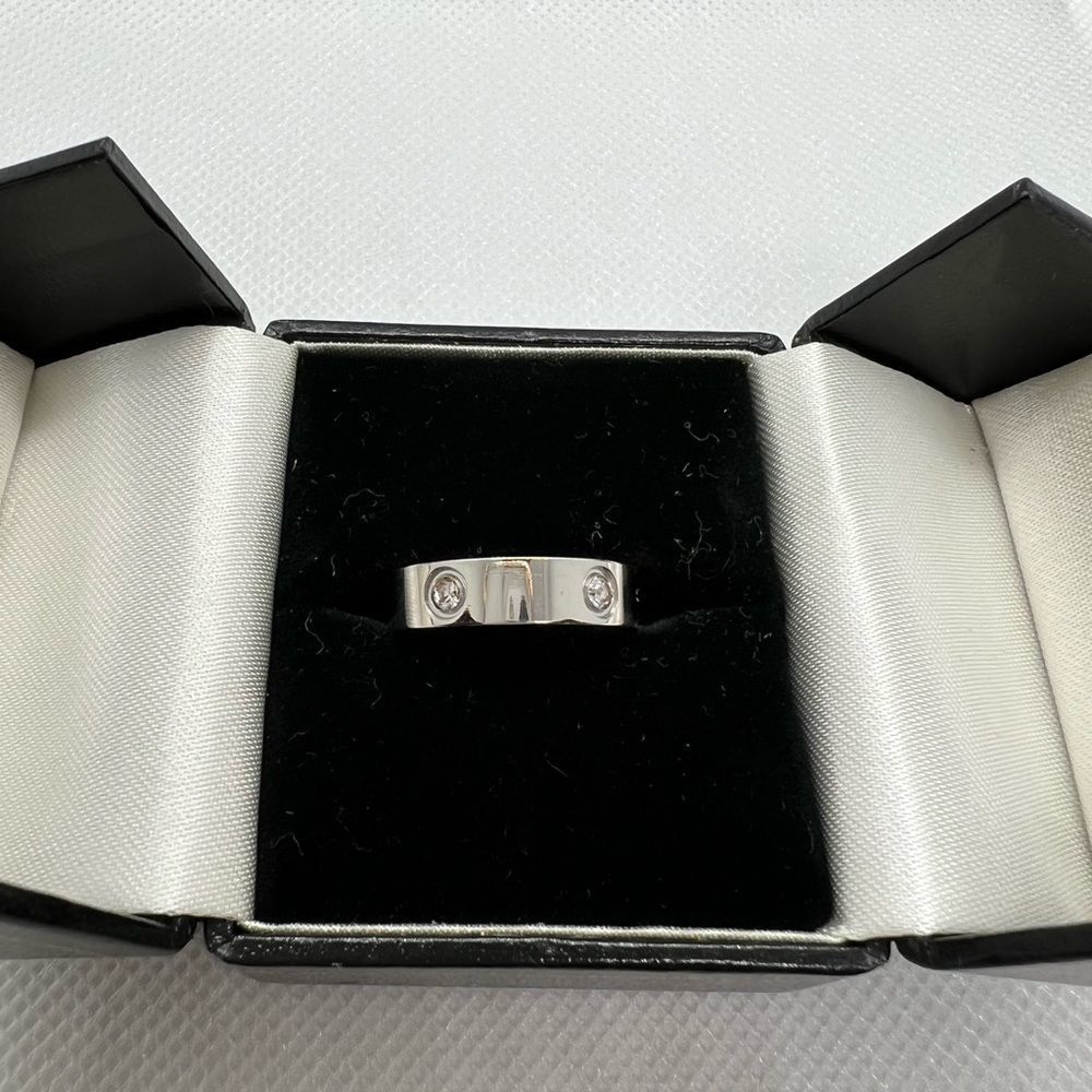 Diamond and stainless steel band - Picture 3 of 3
